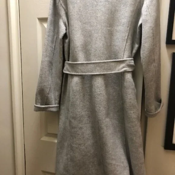 Zara Woman light gray double faced wrap coat - Picture 4 of 4